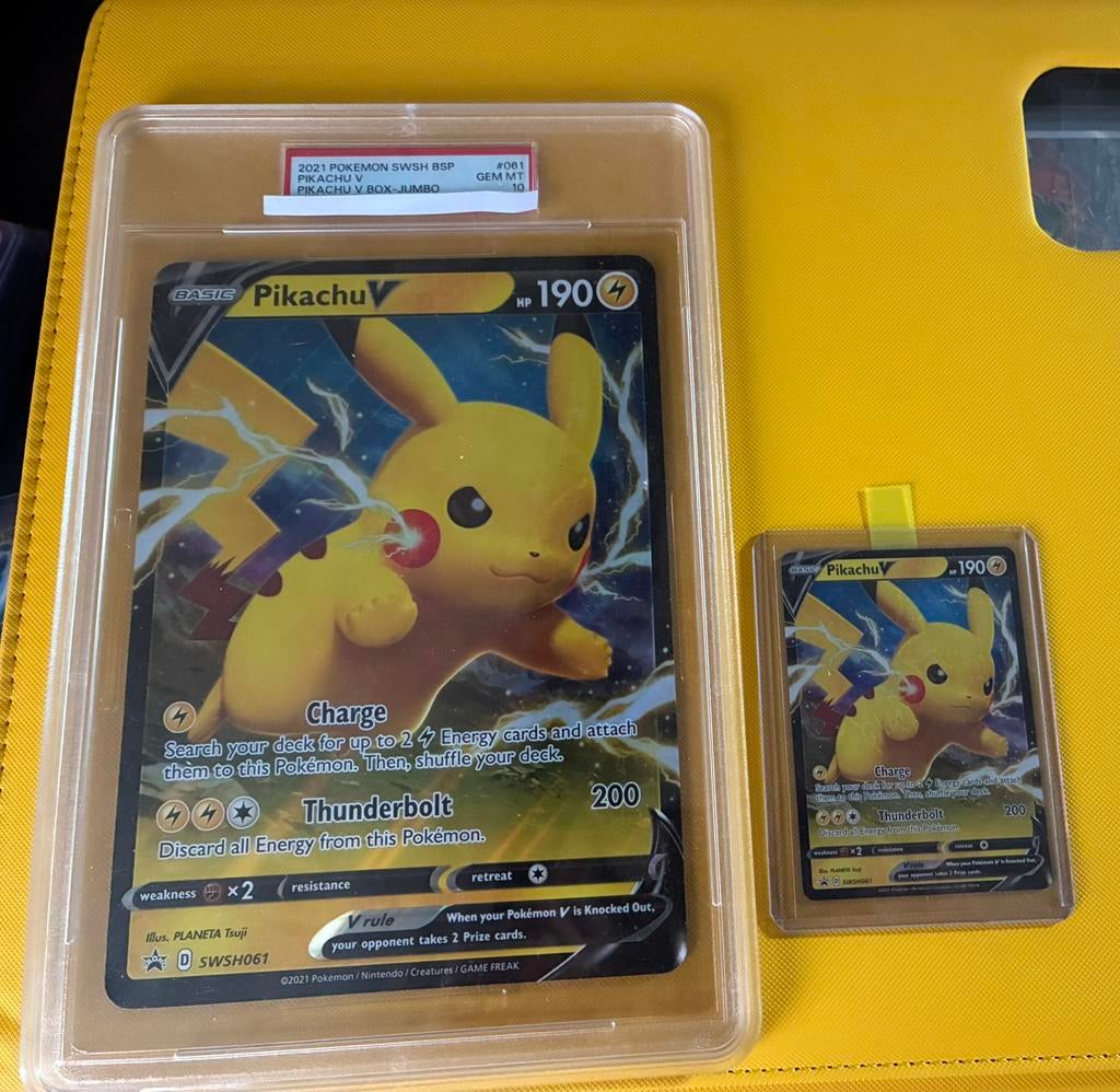 Unieke Pikachu SWSH061 jumbo PSA 10, !pop 50! Pokemonkaart, Ophalen of Verzenden, Nieuw