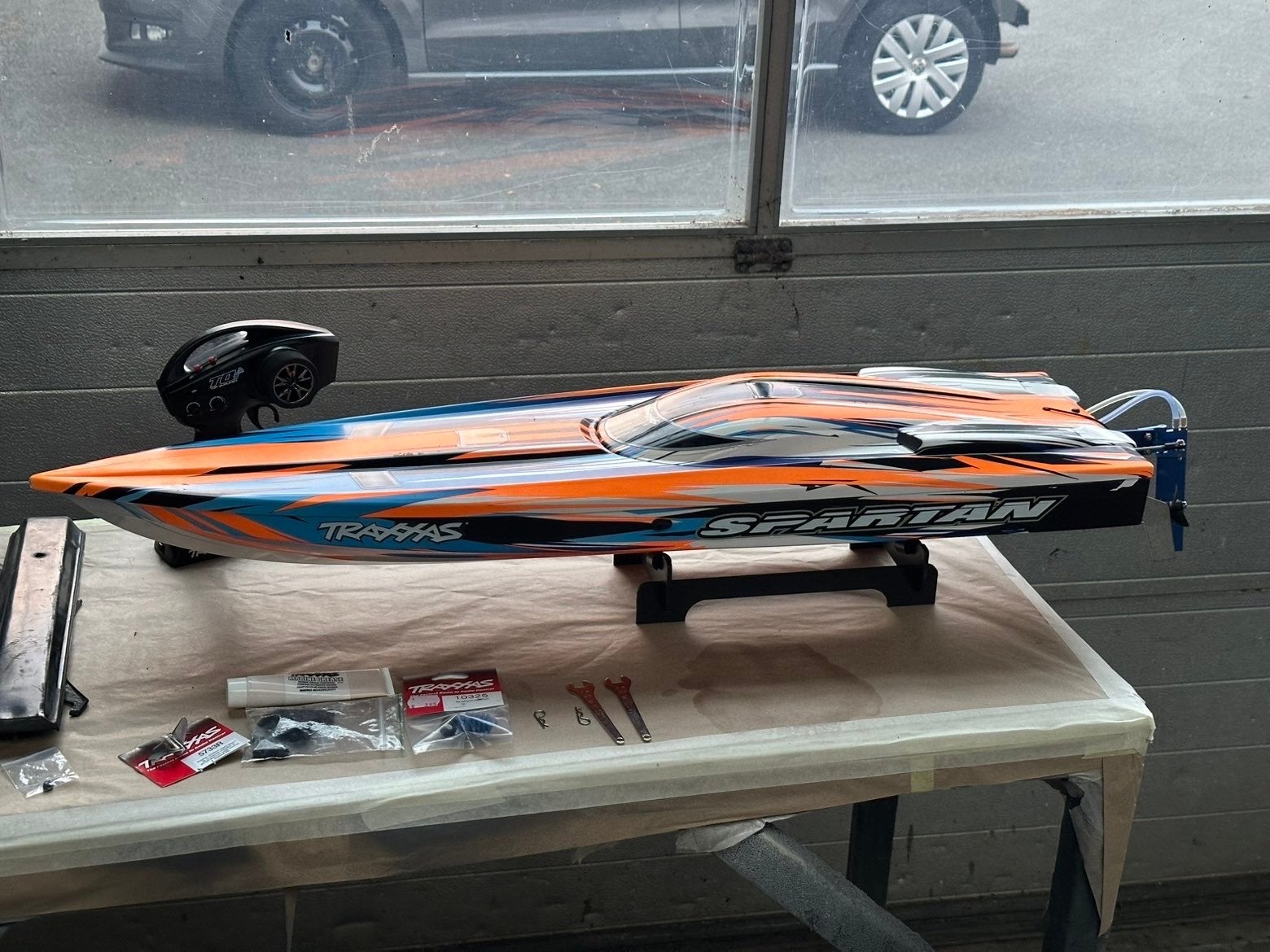 Traxxas Spartan RC boot met veel upgrades, Hobby en Vrije tijd, Modelbouw | Boten en Schepen, Ophalen of Verzenden, Gebruikt, Groter dan 1:32