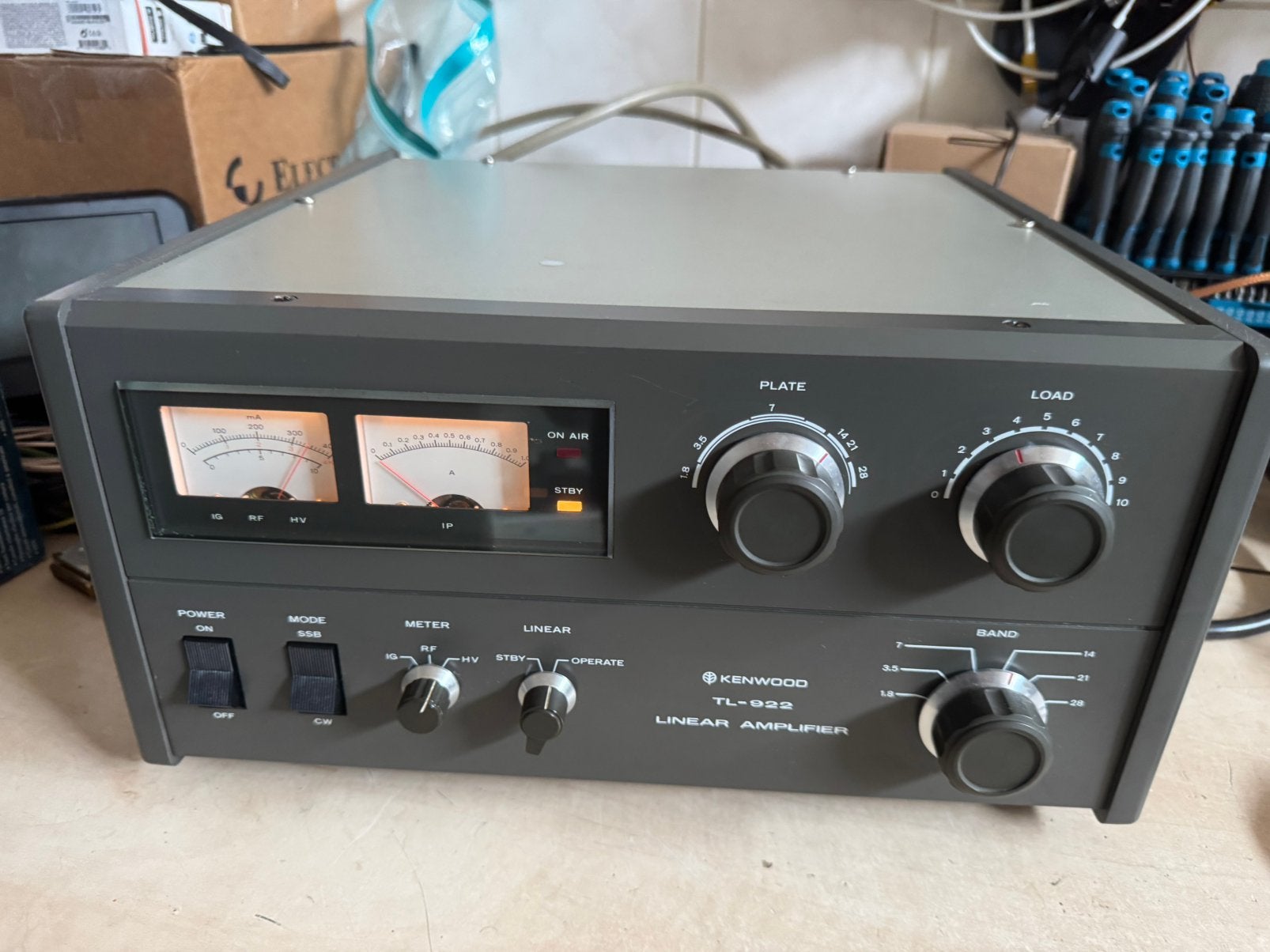 NETTE KENWOOD TL-922 EINDTRAP MET ORIGINELE EIMAC 3/500Z, Ophalen, Gebruikt, Zender en Ontvanger