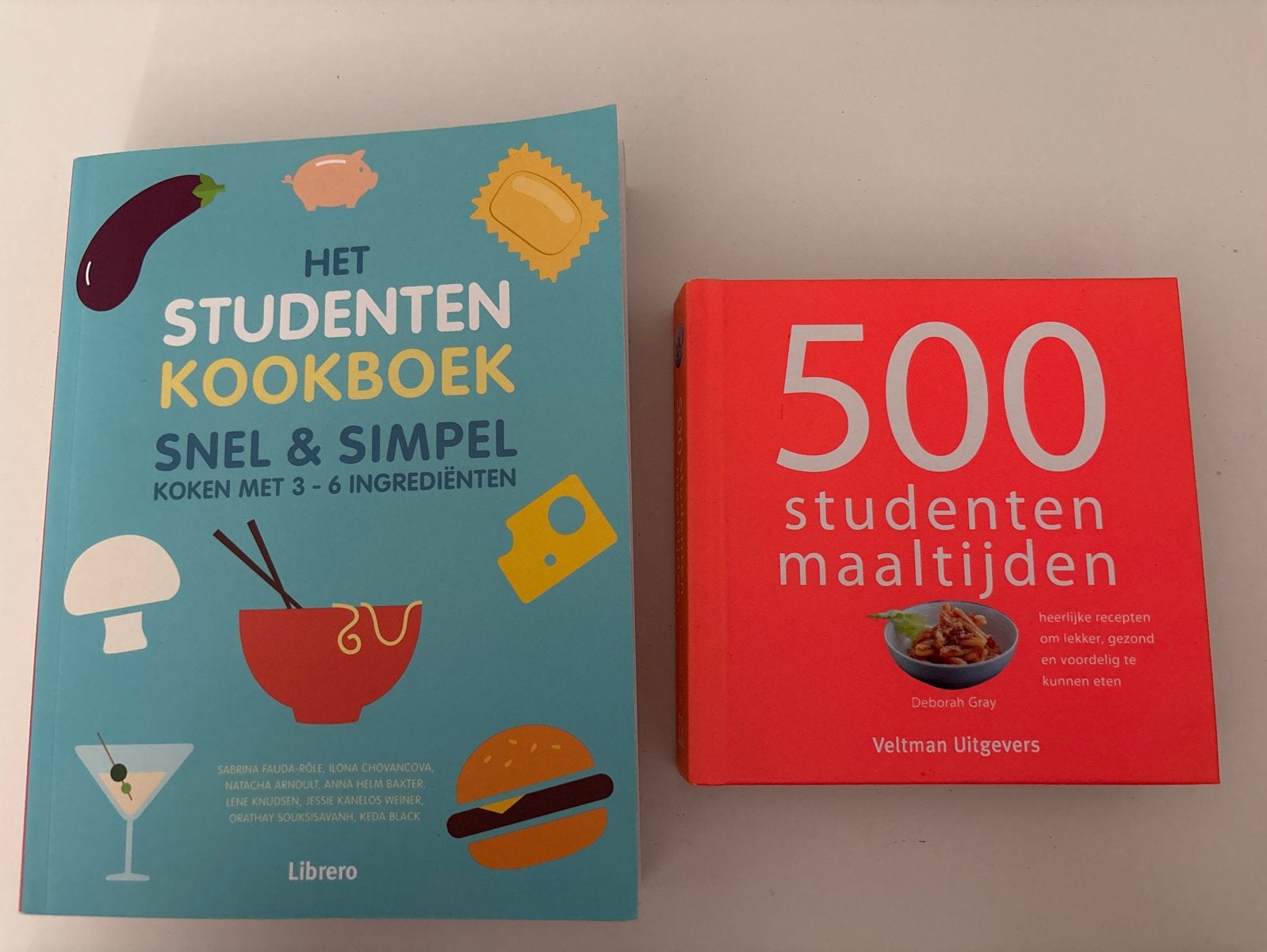 2 Studenten kookboeken: Snel & Simpel + 500 maaltijden, Hoofdgerechten, Ophalen of Verzenden, Zo goed als nieuw, Gezond koken