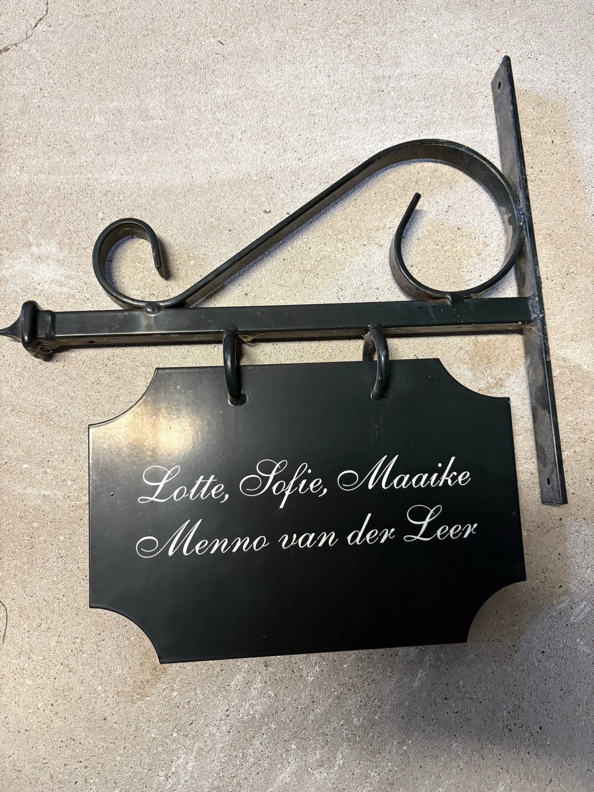 Groot Metalen naambord, Ophalen, Klassiek, Metaal, Gebruikt