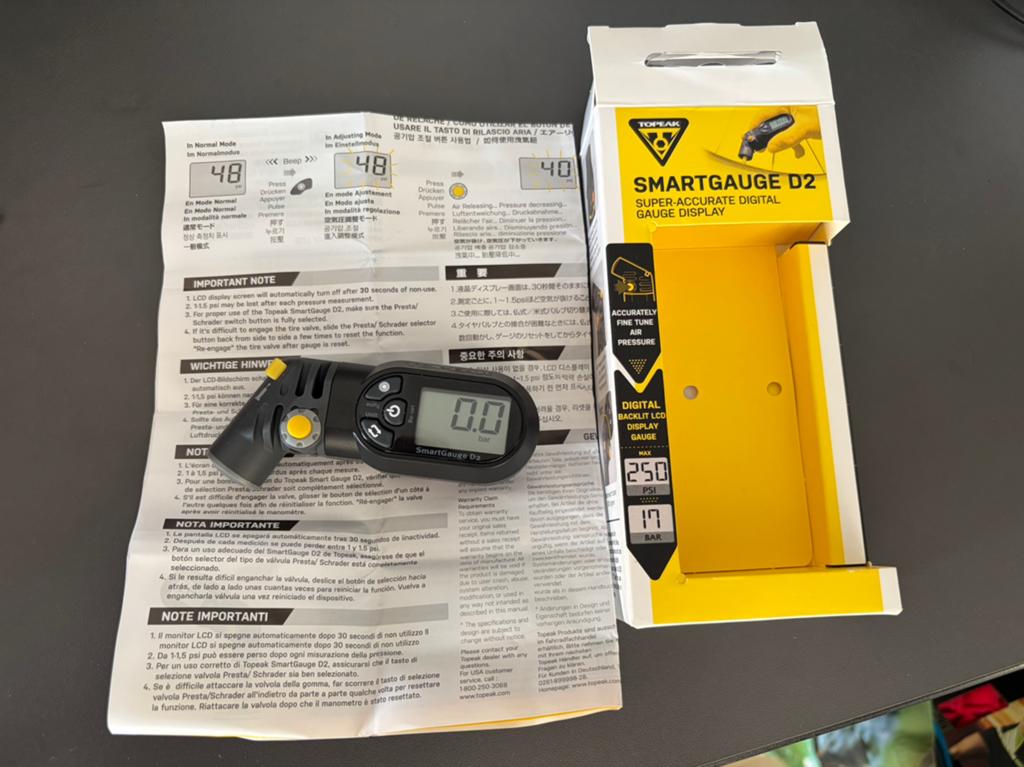 Topeak SmartGauge D2 Drukmeter, Fietsen en Brommers, Fietsaccessoires | Fietspompen, Zo goed als nieuw, Drukmeter, Ophalen of Verzenden
