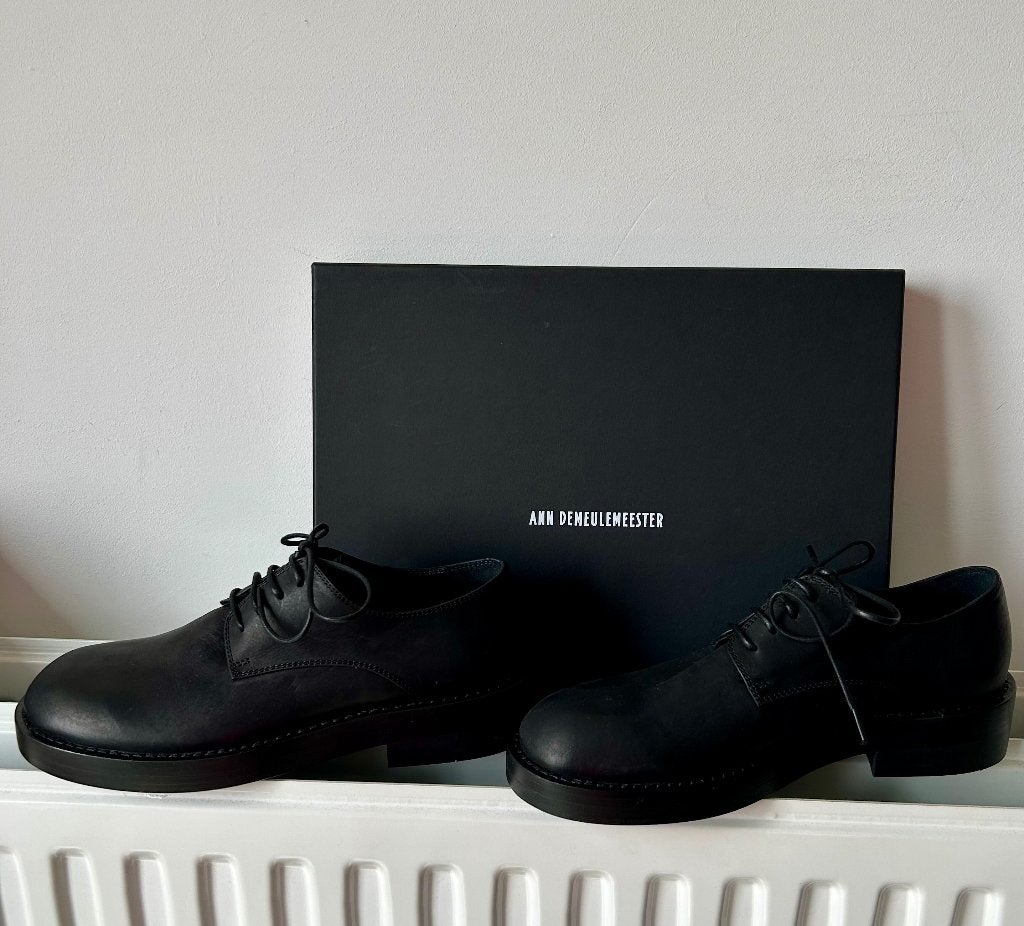 Ann Demeulemeester schoenen, Schoenen met lage hakken, Verzenden, Zwart, Nieuw