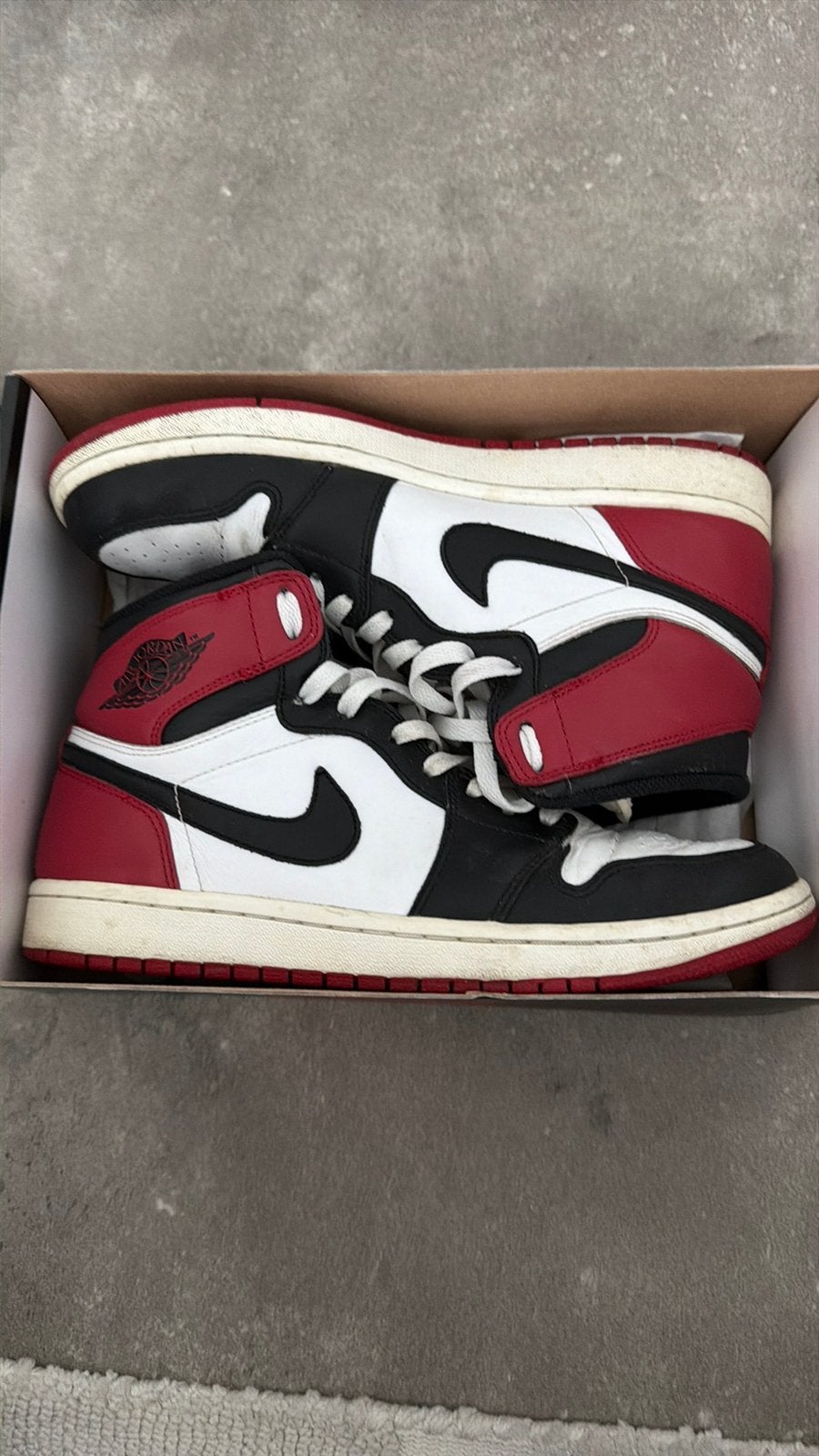 Jordan 1 Retro Black Toe (2013) maat 43 US 9,5, Zwart, Ophalen of Verzenden, Sneakers of Gympen, Gedragen