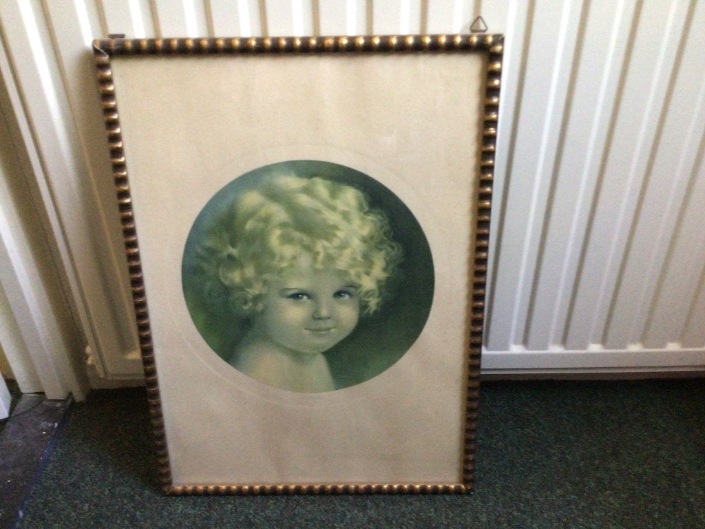 Schilderij, Antiek en Kunst, Achter glas, Portret of Personen, Ophalen of Verzenden, Tekening