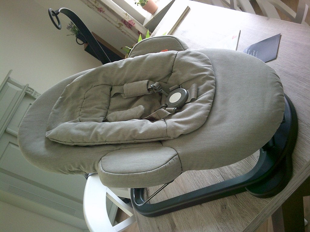 Stokke steps bouncer / wipstoel met wit of zwart onderstel, Ophalen of Verzenden, Nieuw, Verstelbaar