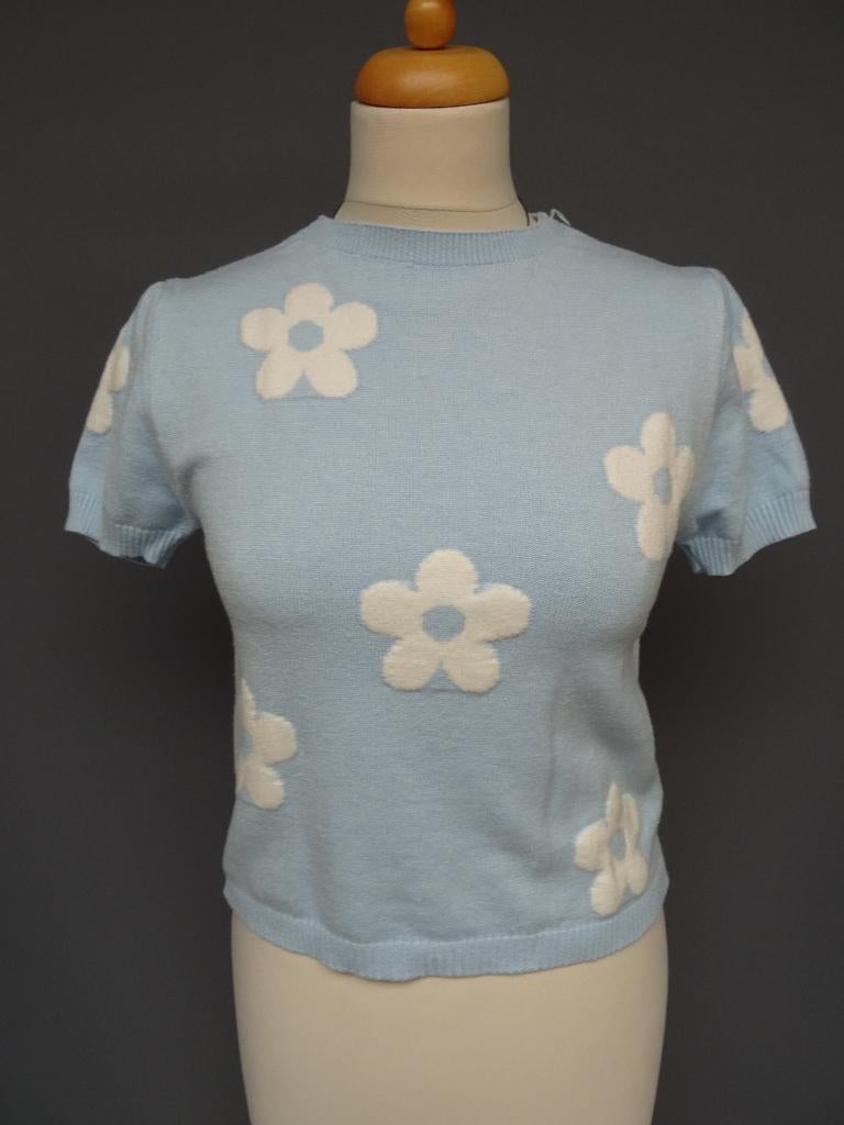 MADE IN ITALY maat S, pastelblauw truitje., Made in Italy, Blauw, Ophalen of Verzenden, Zo goed als nieuw
