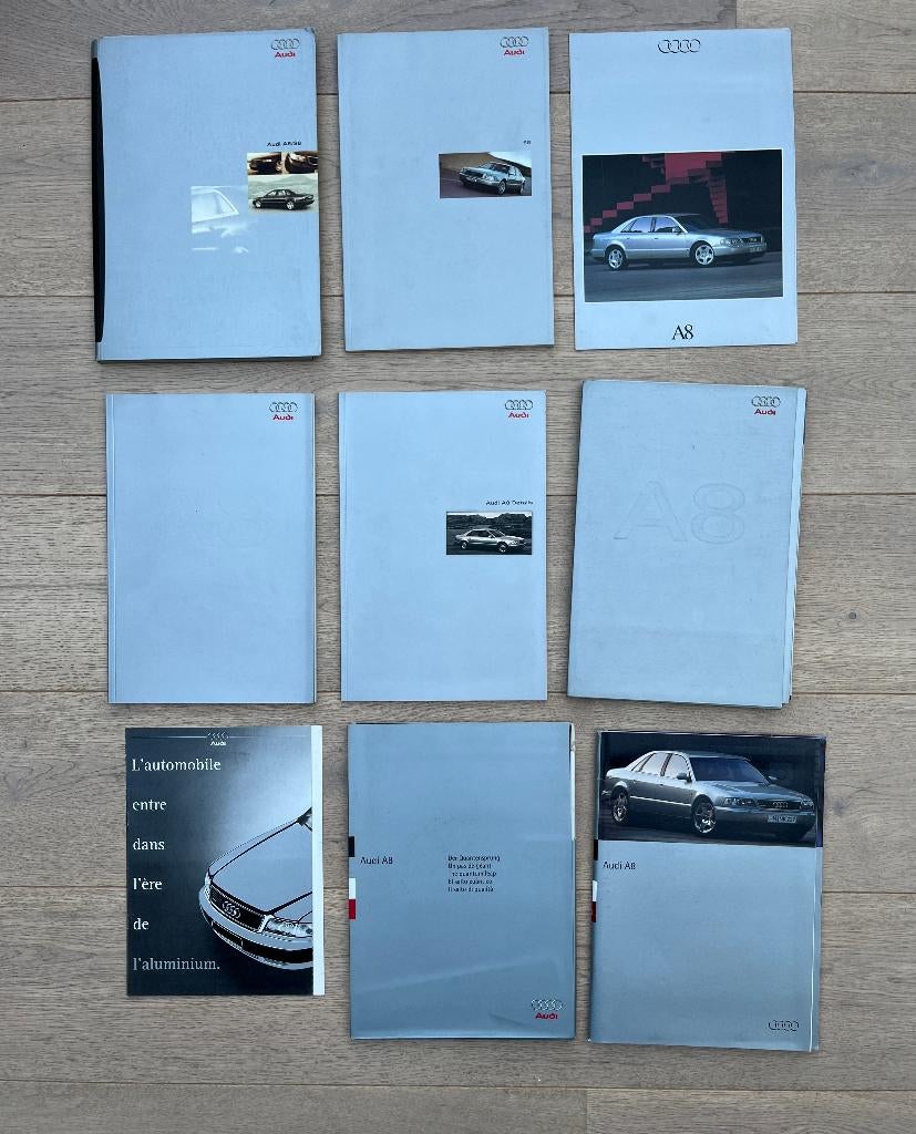 AUDI A8 FOLDERS, Ophalen of Verzenden, Gelezen, Audi