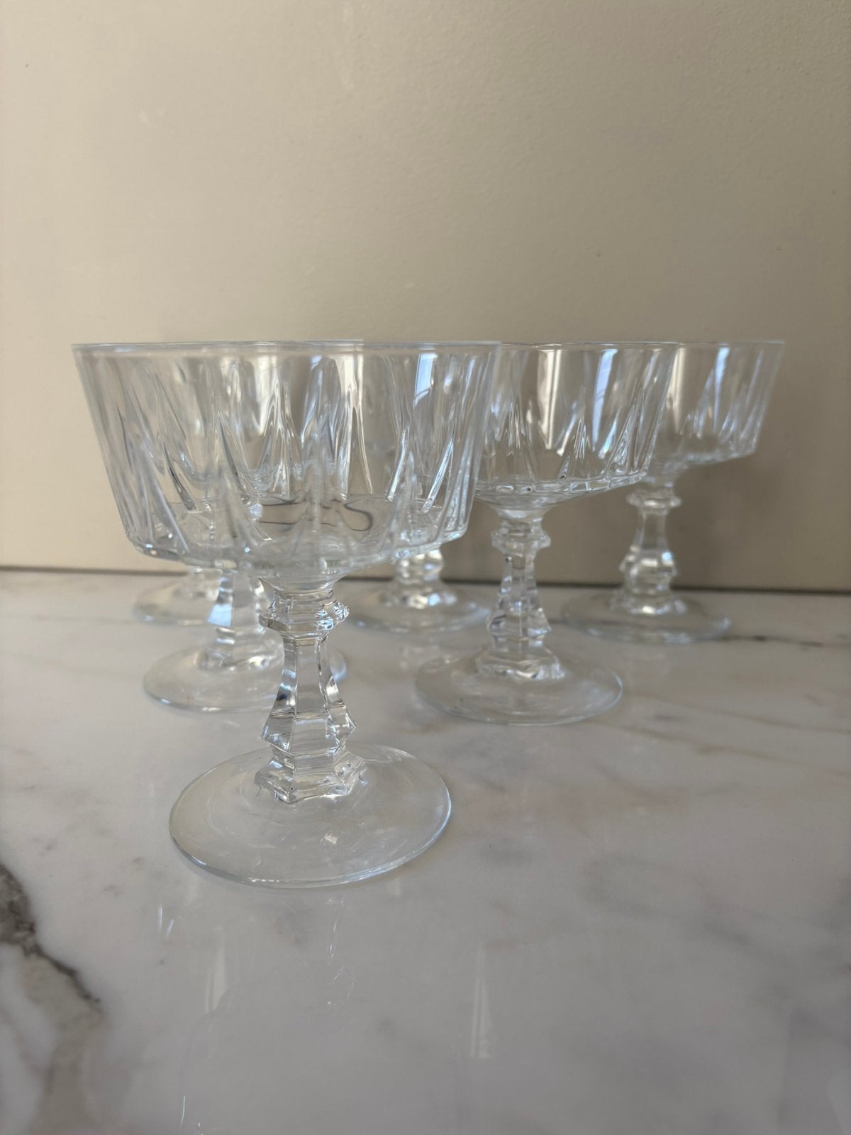 Cristal ‘d Arques Louvre Champagnecoupe (6 stuks), Ophalen of Verzenden