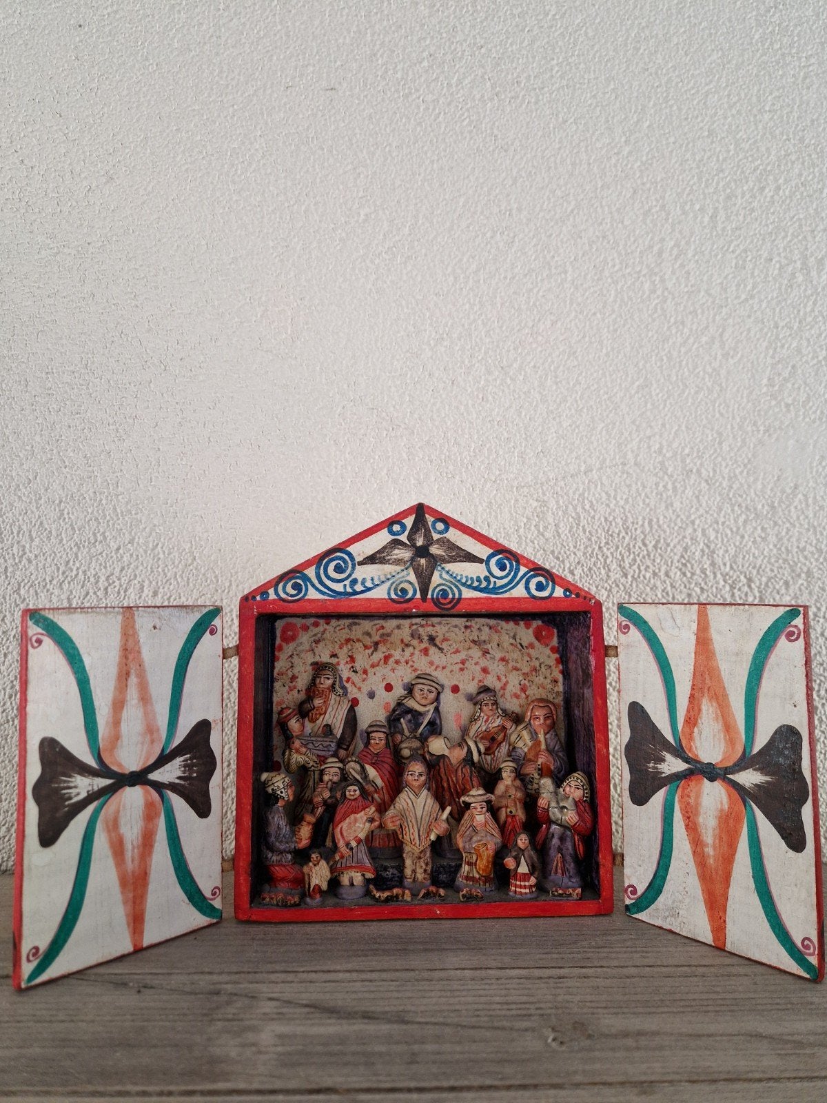 Vintage Peruaans retablo – jaren 60/70, Ophalen of Verzenden
