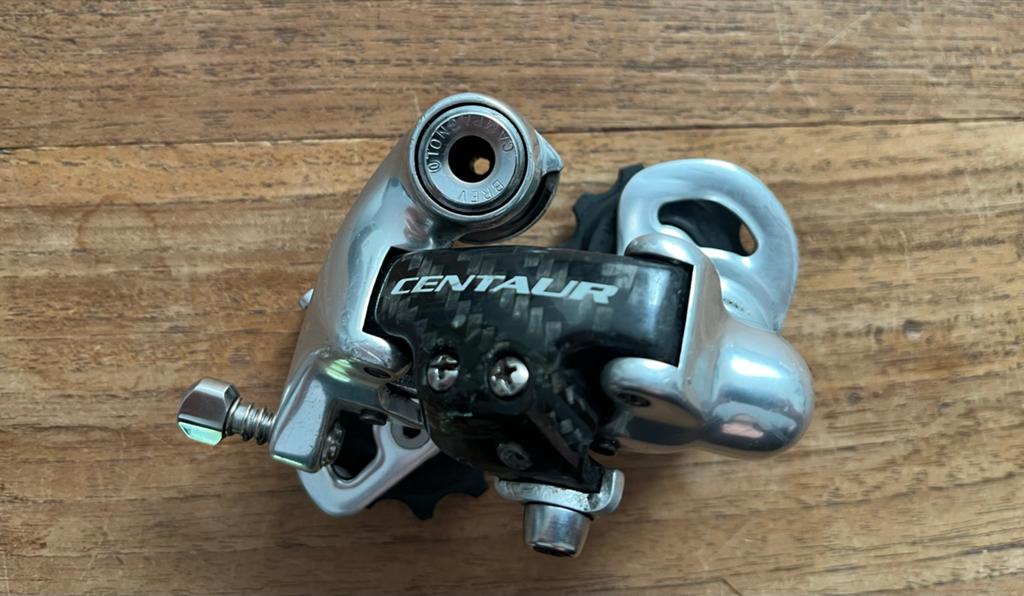 Campagnolo Centaur Carbon achter derailleur 10sp dubbel gebr, Fietsen en Brommers, Gebruikt, Ophalen of Verzenden, Derailleur of Ketting