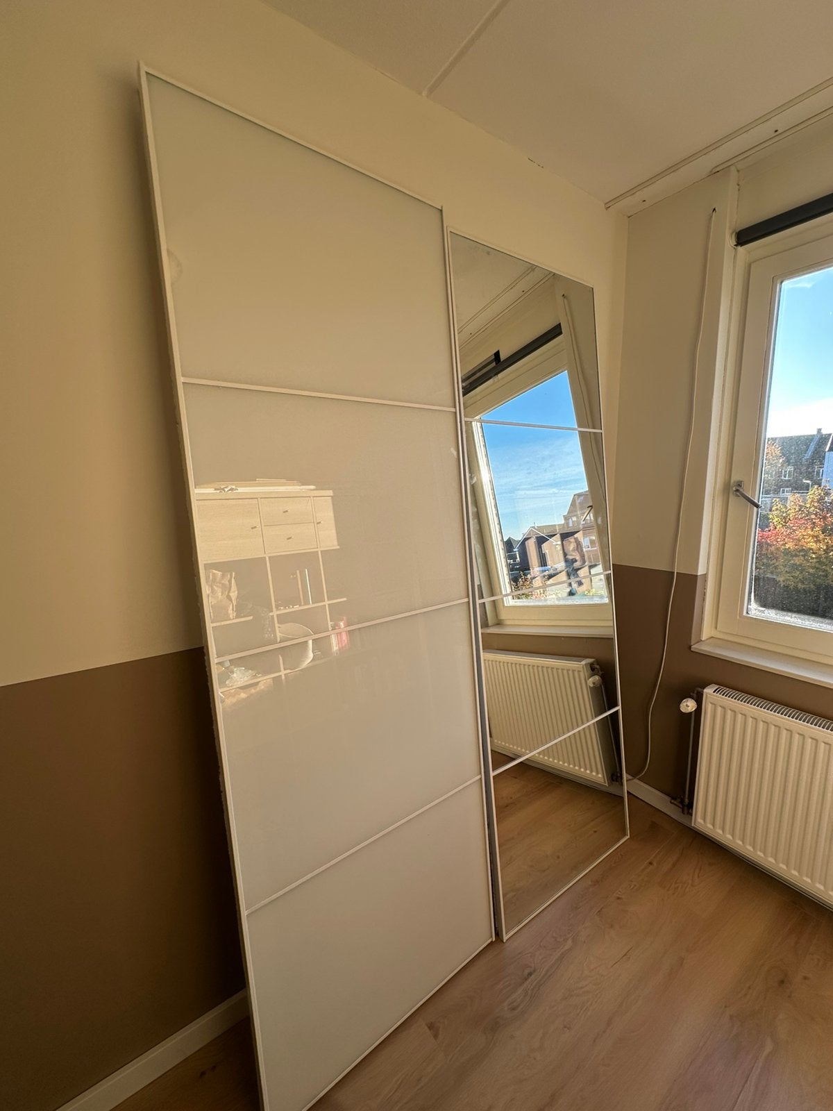 Ikea pax spiegel schuifdeuren AULI/MEHAMN 150x236, Ophalen, Zo goed als nieuw, Minder dan 25 cm, 200 cm of meer