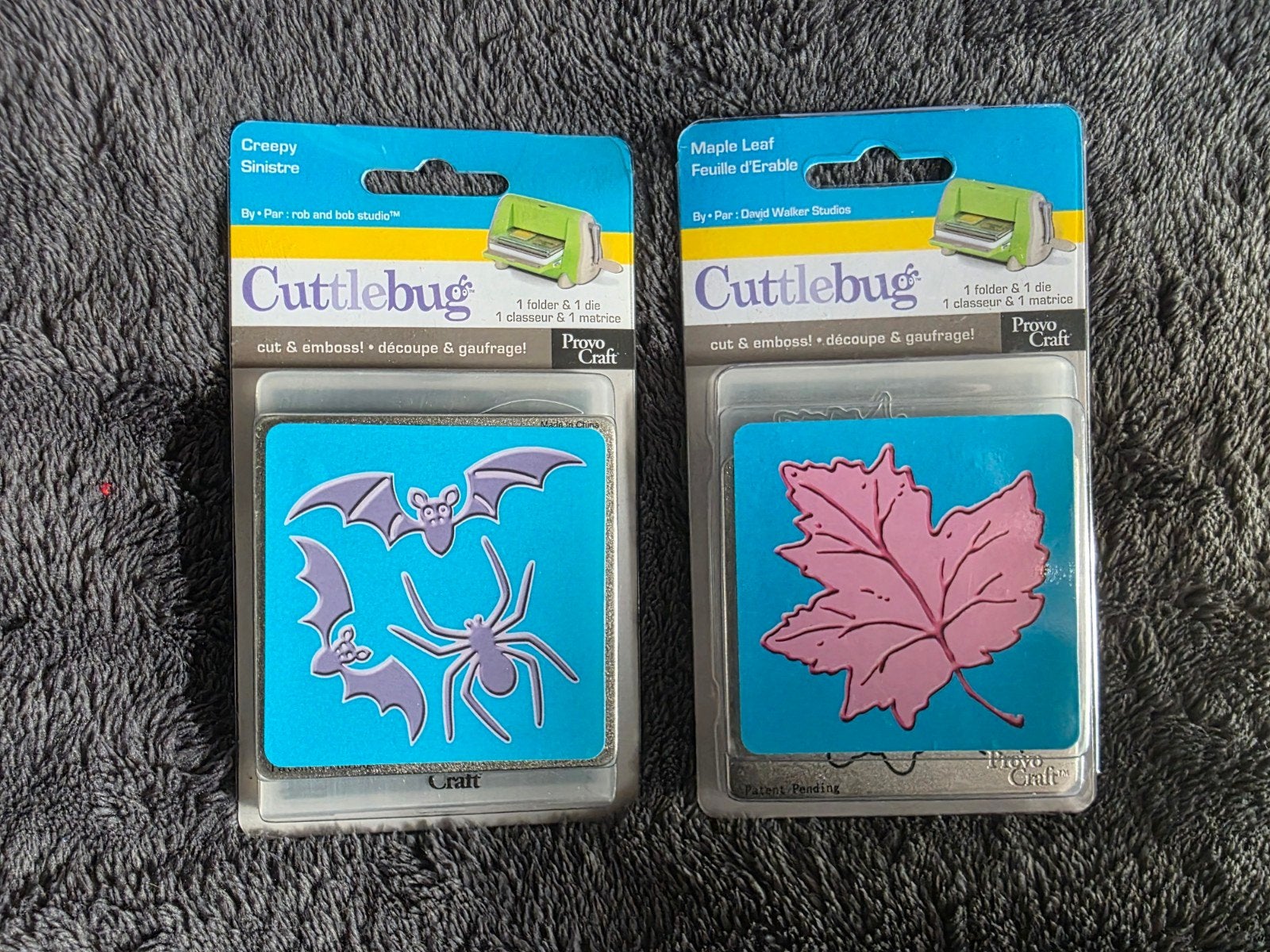 Cuttlebug mallen - Spookachtig & Esdoornbla, Hobby en Vrije tijd, Geschikt voor snijden, Gebruikt, Meerkleurig, Overige merken