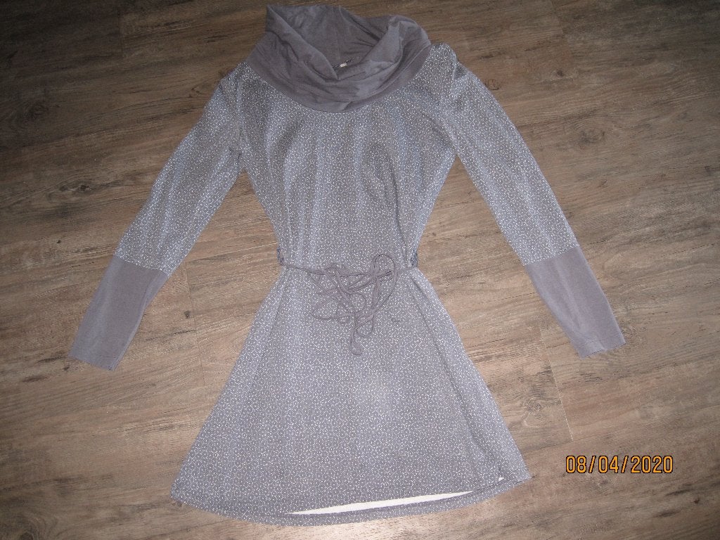 Miss Chaos grijze jurk met kol maat XL, Kleding | Dames, Miss Chaos, Maat 46/48 (XL) of groter, Ophalen of Verzenden, Grijs