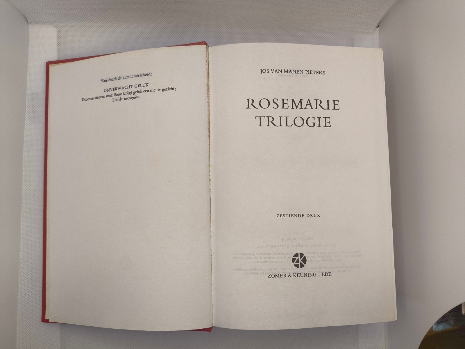 Rosemarie trilogie Jos van Manen boek, Ophalen of Verzenden, Zo goed als nieuw