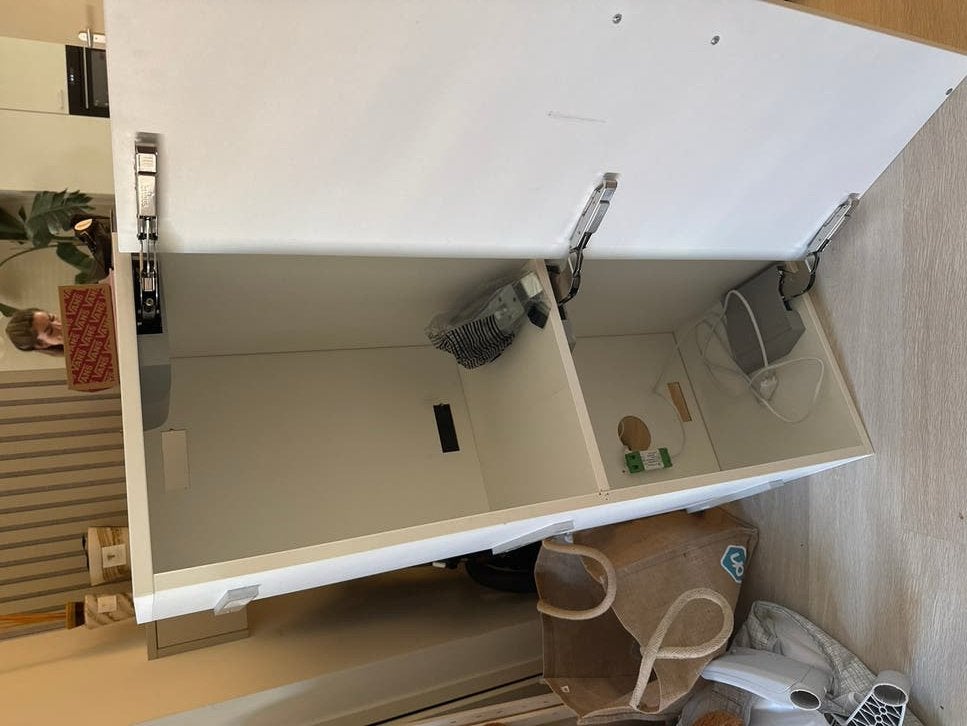 Witte keukenkast met planken en deuren, Ophalen, Gebruikt