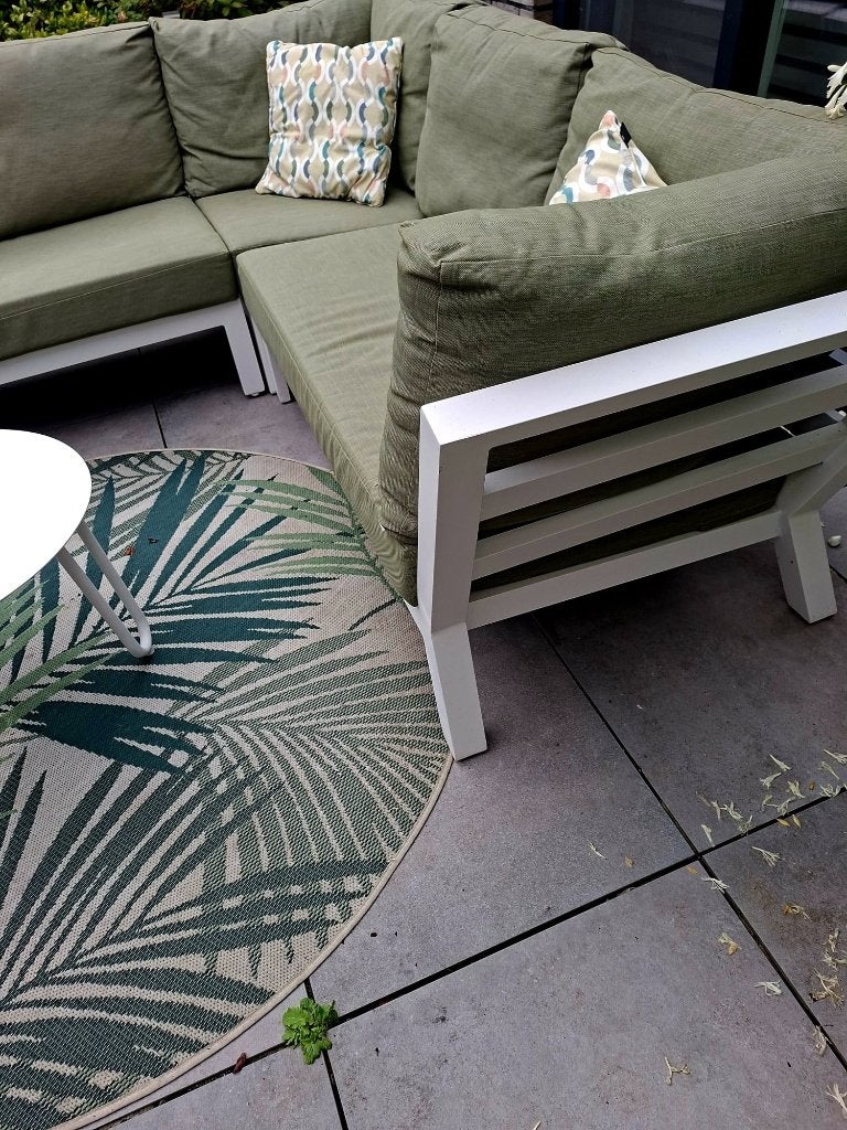 Tuin lounge bank, Tuin en Terras, Tuinsets en Loungesets, Ophalen, 5 zitplaatsen, Aluminium, Zo goed als nieuw