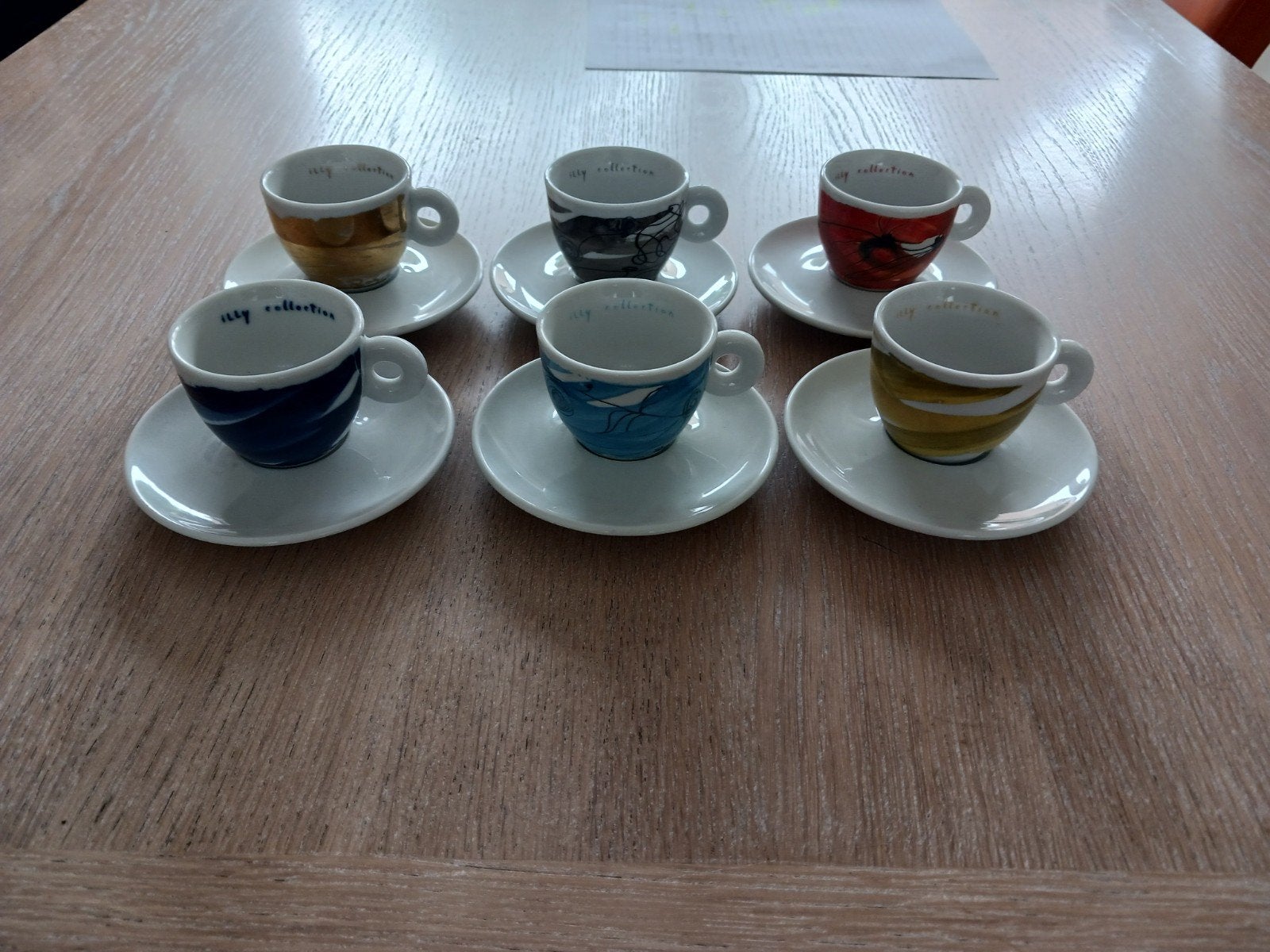 Illy espresso kopjes genummerd 1999 - Collectors item, Verzamelen, Ophalen of Verzenden, Gebruikt, Porselein, Kop en/of schotel