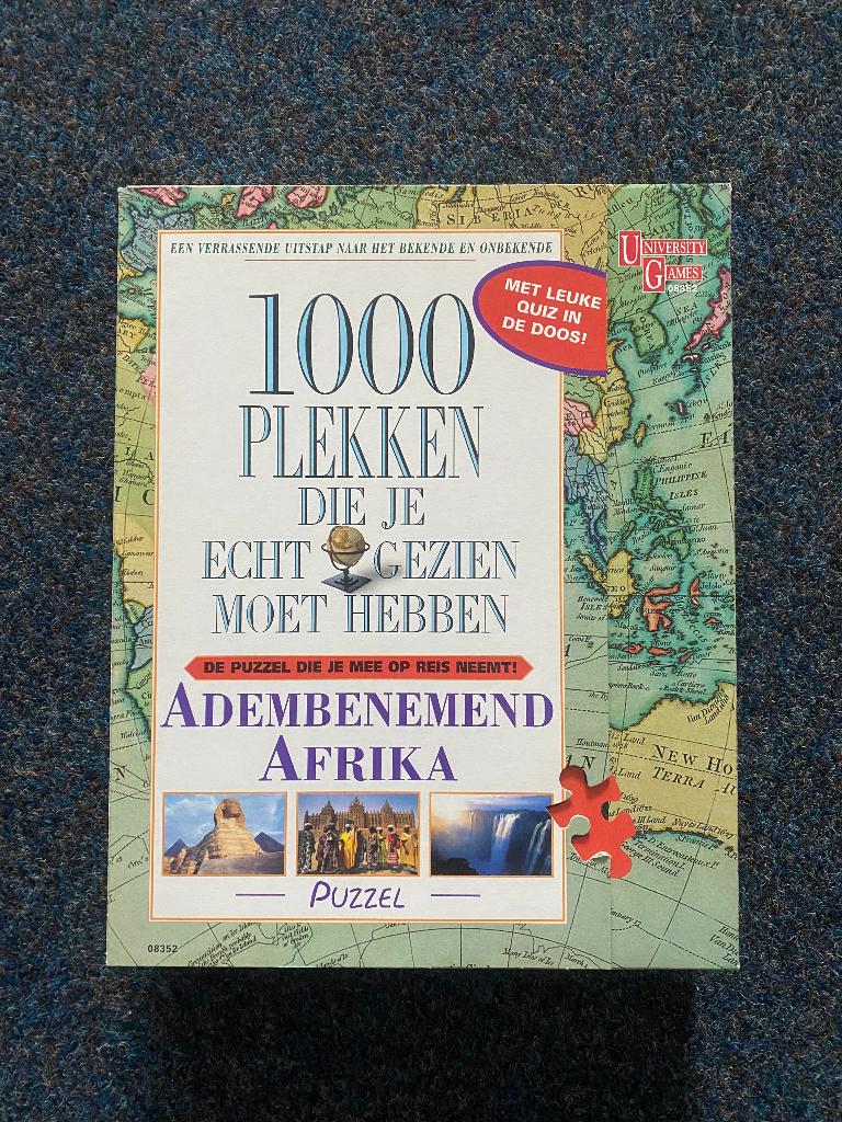 Puzzel Adembenemend Afrika 1000 stukjes NIEUW, Ophalen of Verzenden, 500 t/m 1500 stukjes, Nieuw, Legpuzzel
