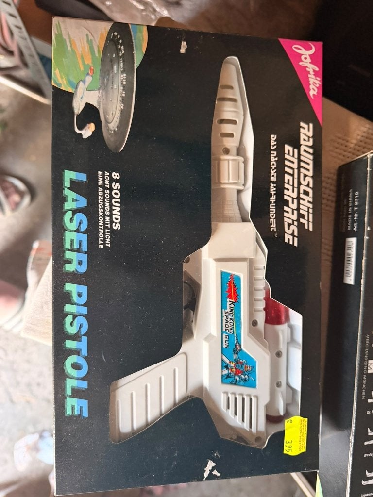 2x Vintage 1990 Star Trek Enterprise Laser Pistole (Jofrika), Verzamelen, JOFRIKA, MUNCHEN, Ophalen of Verzenden, Zo goed als nieuw