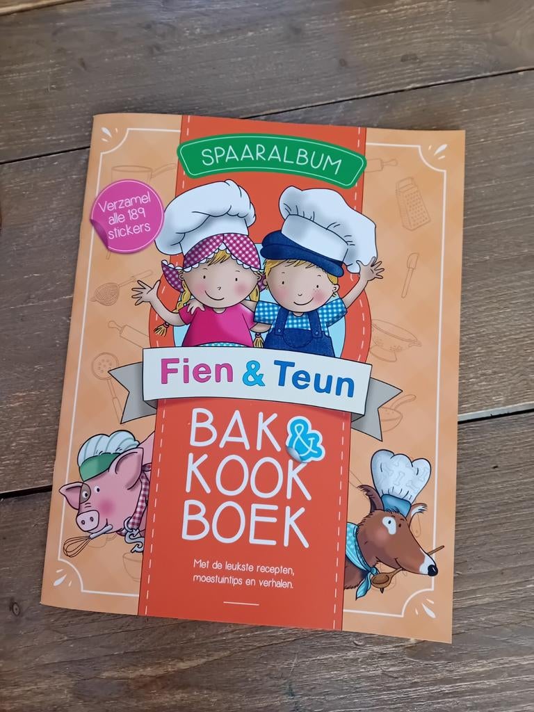 Fien en Teun Bak en Kookboek • inclusief 189 stickers!, Ophalen of Verzenden, Nieuw