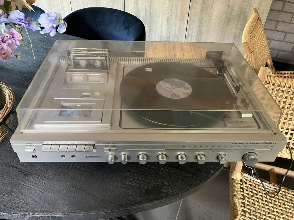 Vintage Crown SHC-6200 Stereo Music Center, Ophalen of Verzenden, Zo goed als nieuw, Overige merken