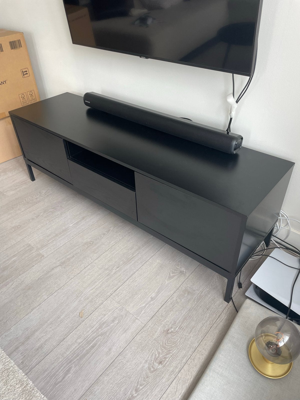 Fonq Jaxon TV meubel - 140x40x45cm - Zwart, Huis en Inrichting, Ophalen, 100 tot 150 cm, Zo goed als nieuw, Minder dan 100 cm