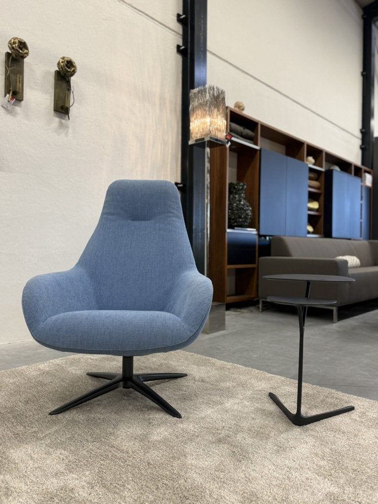 Nieuw Pode Spot Two draai fauteuil blauw stof design stoel, Leolux, Info@leolux.nl, Nieuw, 75 tot 100 cm