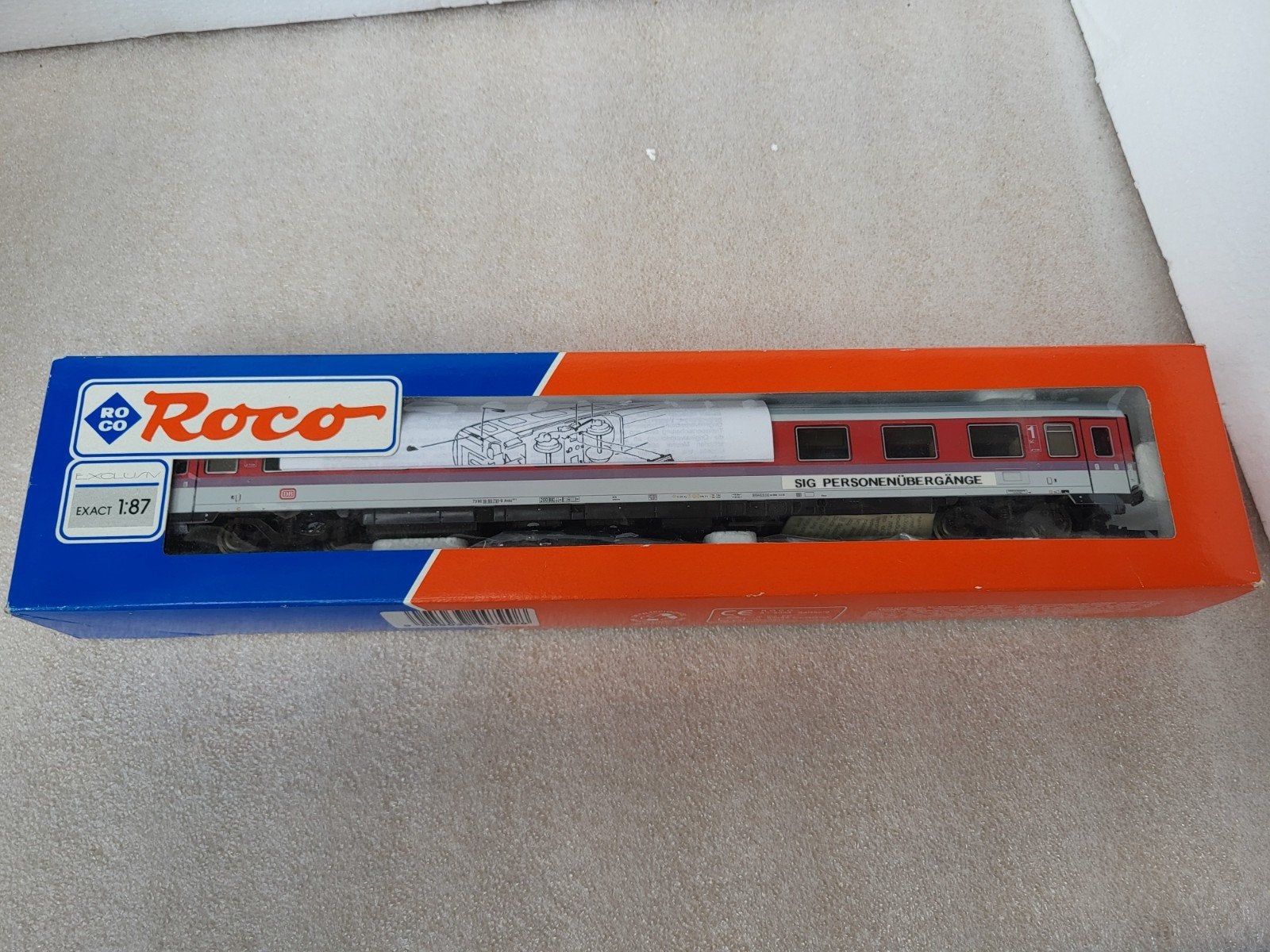 Roco 44790 DB 1e klas HO SIG PERSONENUBERGANGE Wagon, Gelijkstroom, Wagon, Ophalen of Verzenden, Zo goed als nieuw