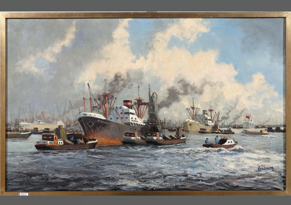 Antieke mooie schilderij, Antiek en Kunst, Ophalen of Verzenden