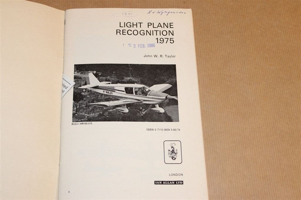 Herkenningsgids Lichte Vliegtuigen [1975] — Rijk geïll., Gebruikt, Schaalmodel, N.v.t., N.v.t.