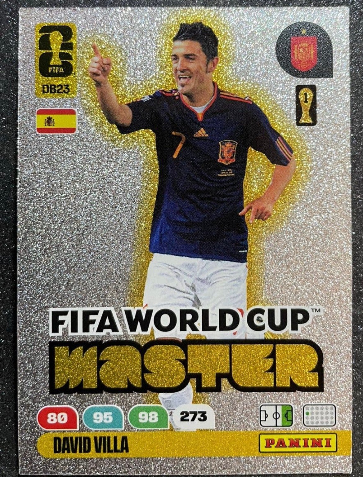 Panini WORLD CUP 2026  WORLD CUP MASTER DAVID  VILLA ESPAÑA, Verzenden, Zo goed als nieuw, Plaatje