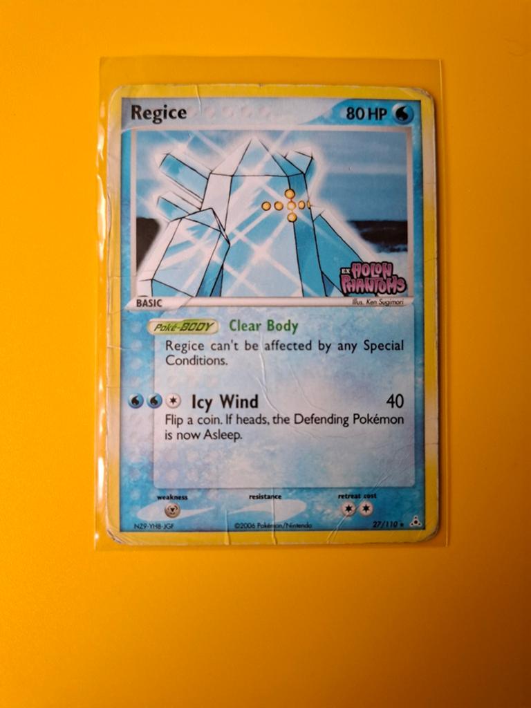 Regice, Pokemon, 27/110, holon phantoms, Verzenden, Zo goed als nieuw, Losse kaart, Foil