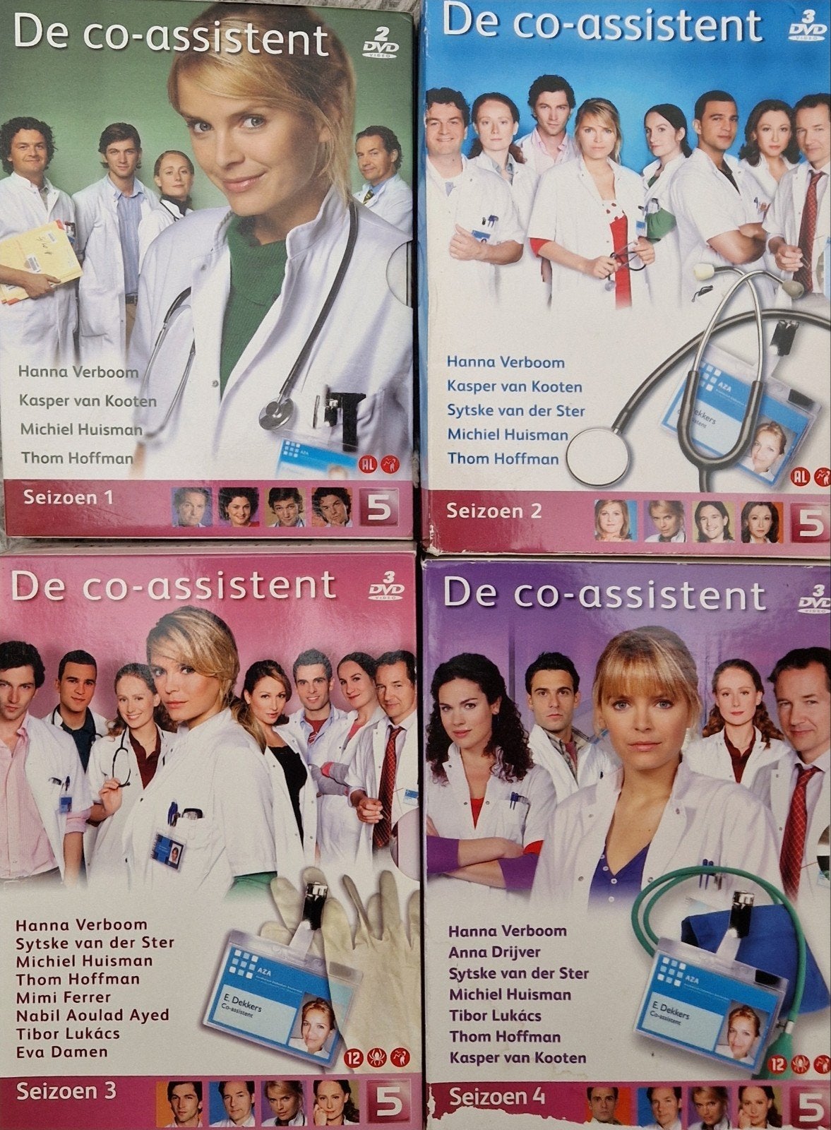 De Co-Assistent Seizoen 1 t/m 4 DVD Boxset, Gebruikt, Boxset, Drama, Ophalen of Verzenden