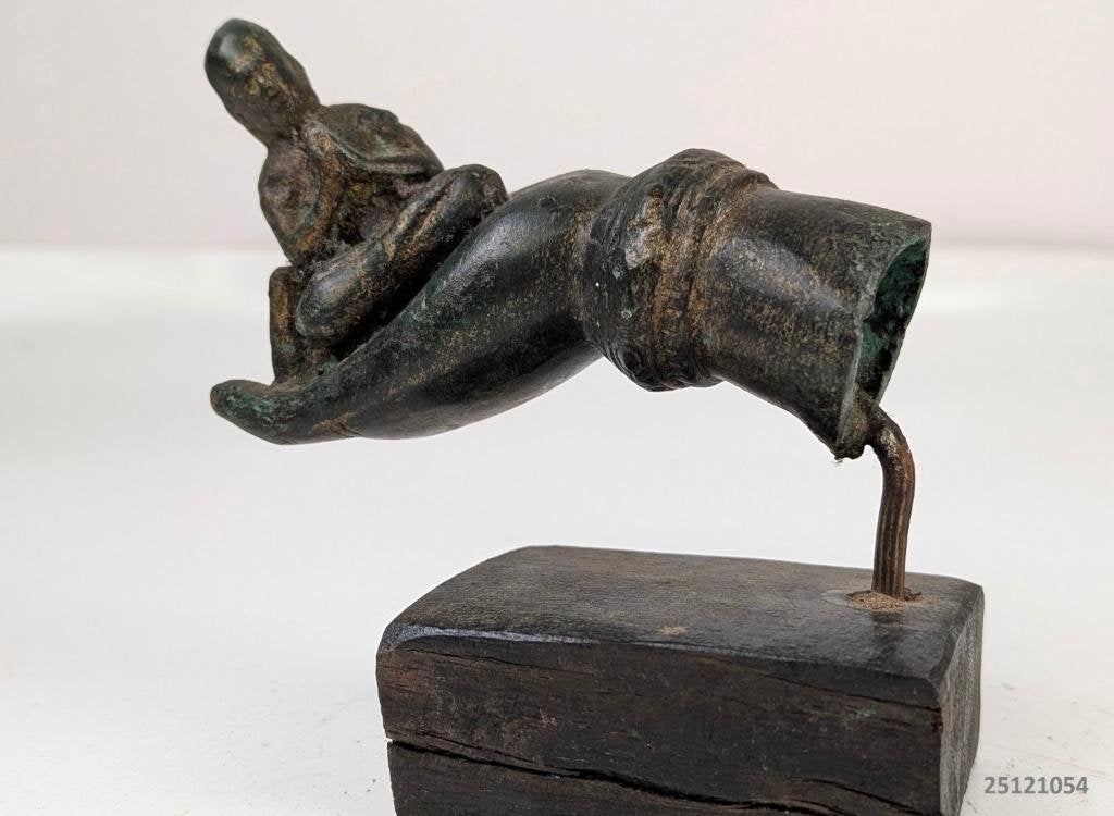 Bronzen beeldje boeddha hand, Antiek en Kunst, Antiek | Koper en Brons, Ophalen, Brons
