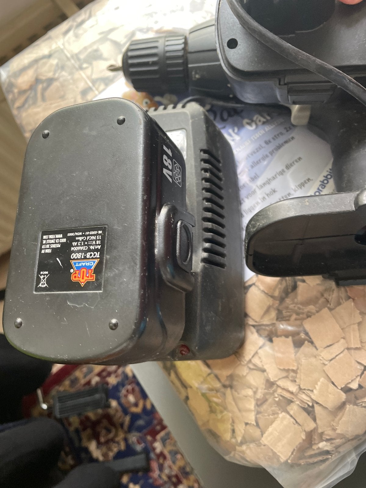 Tip Craft 18V Accu en Oplader voor Boormachine, Ophalen of Verzenden, Gebruikt, Overige typen