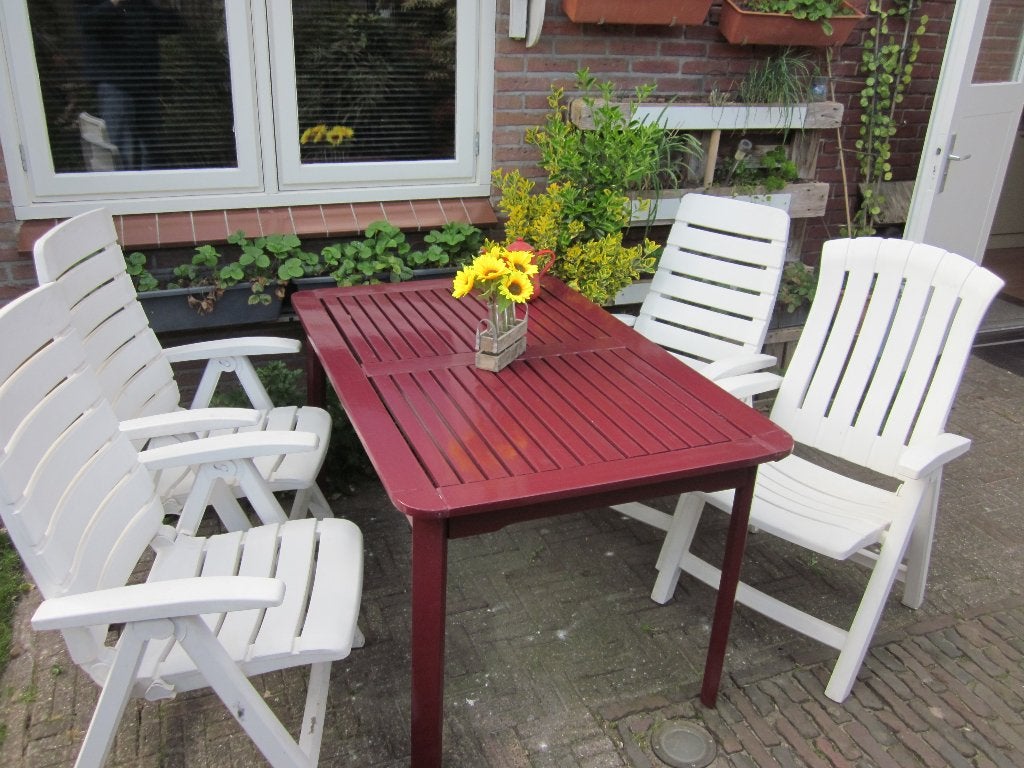 degelijke tuinset hartman, Tuin en Terras, Tuinstoelen, Ophalen, Gebruikt, Kunststof, Inklapbaar