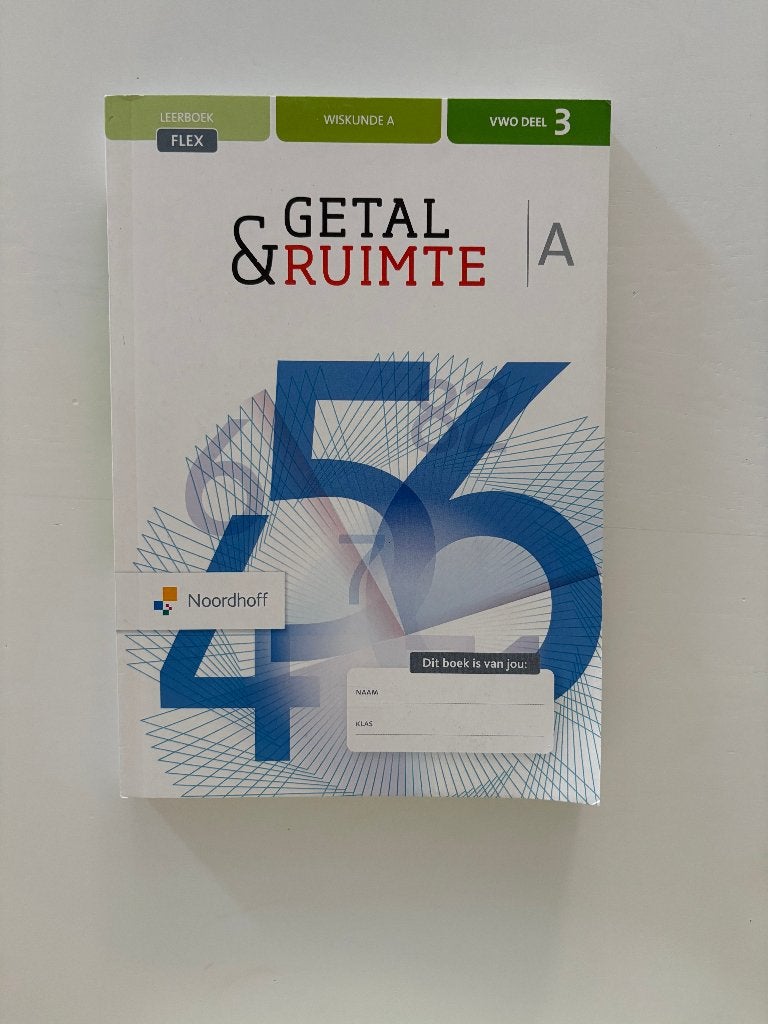 Getal & Ruimte VWO Deel 3 Wiskunde A, Ophalen of Verzenden, Nieuw, VWO, Wiskunde A