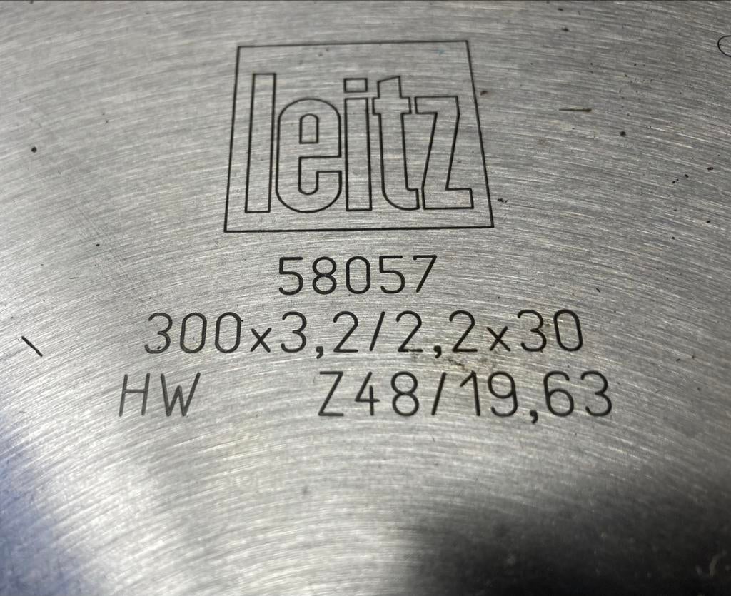 Leitz Cirkelzaagblad 300mm 48T - Nieuwstaat, Doe-het-zelf en Verbouw, Ophalen of Verzenden, Zo goed als nieuw, Cirkelzaag, 70 mm of meer