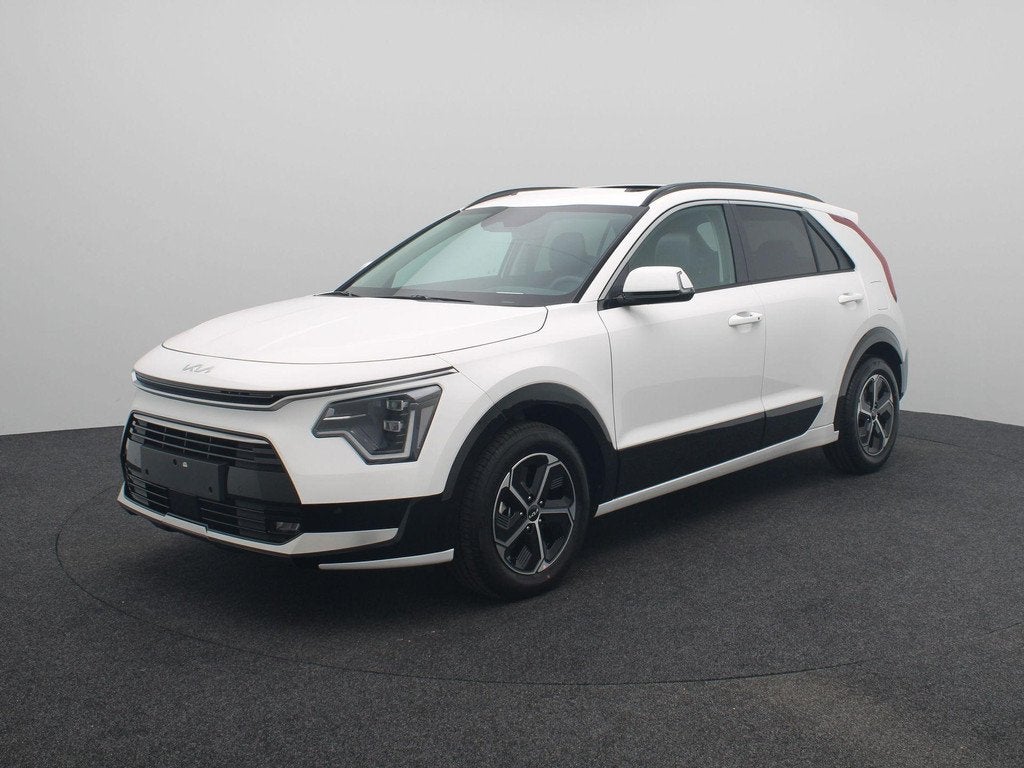 Kia Niro 1.6 GDi Hybrid DynamicPlusLine Leder | Stoelverwarm, Auto's, Kia, 1374 kg, Wit, Leder, Bedrijf
