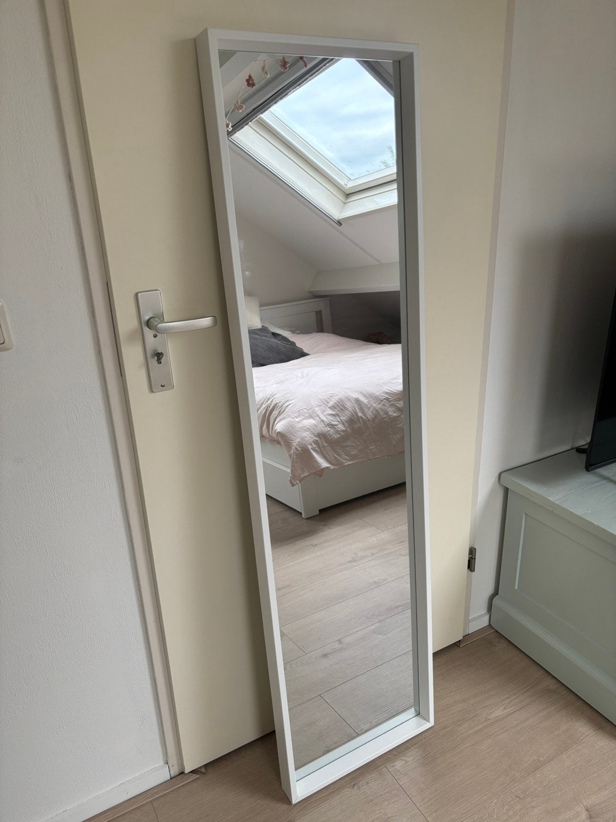 Nissedal spiegel wit, Ophalen, Minder dan 50 cm, Zo goed als nieuw, Minder dan 100 cm