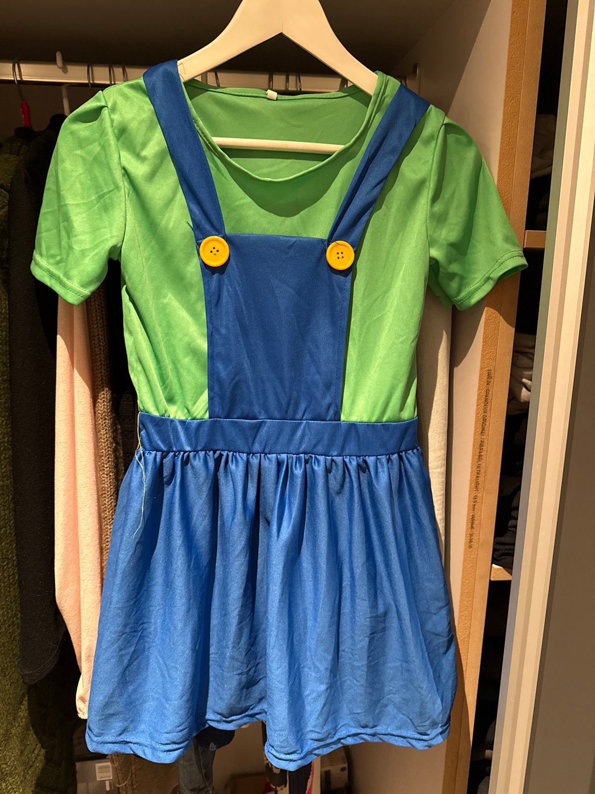 Luigi kostuum - Super Mario Bros. thema, Ophalen of Verzenden, Kleding, Maat 36 (S), Overige thema's