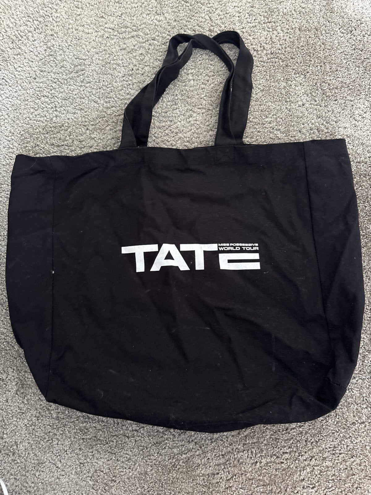 Tate McRae Miss Possessive World Tour 2025 Tote Bag, Ophalen of Verzenden, Gebruikt, Zwart, Shopper