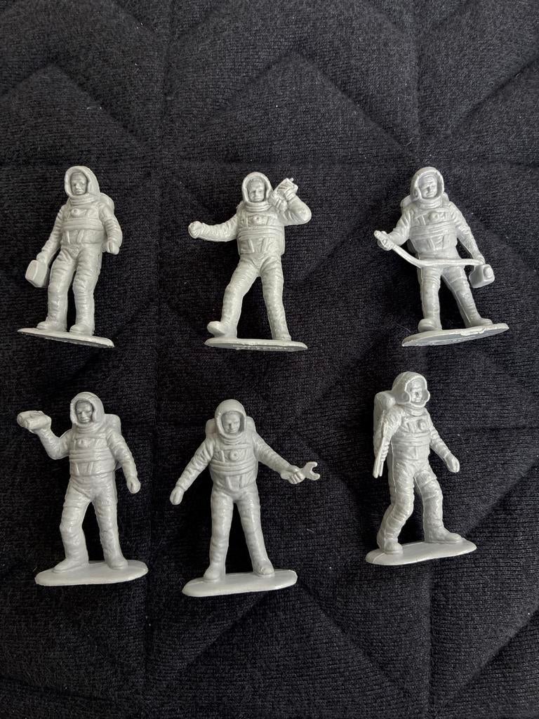 Set van 6 vintage astronaut figuurtjes, Ophalen of Verzenden, Gebruikt