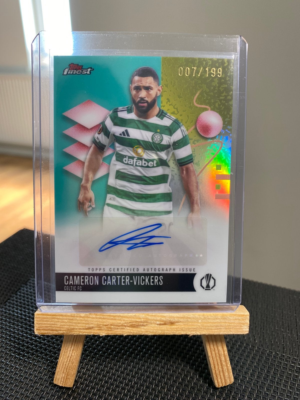 Cameron Carter-Vickers /199 Auto Celtic Topps Finest 2025-26, Ophalen of Verzenden, Zo goed als nieuw, Buitenlandse clubs, Spelerskaart