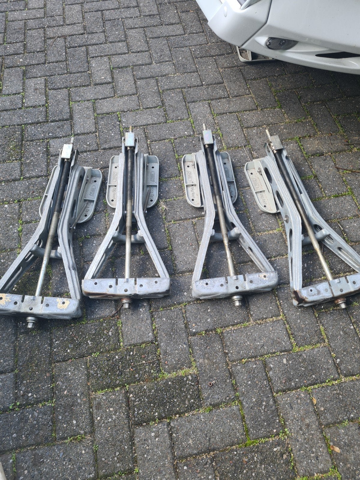 AL-KO Caravansteunen met Big Foots | Set van 4, Caravans en Kamperen, Ophalen, Gebruikt