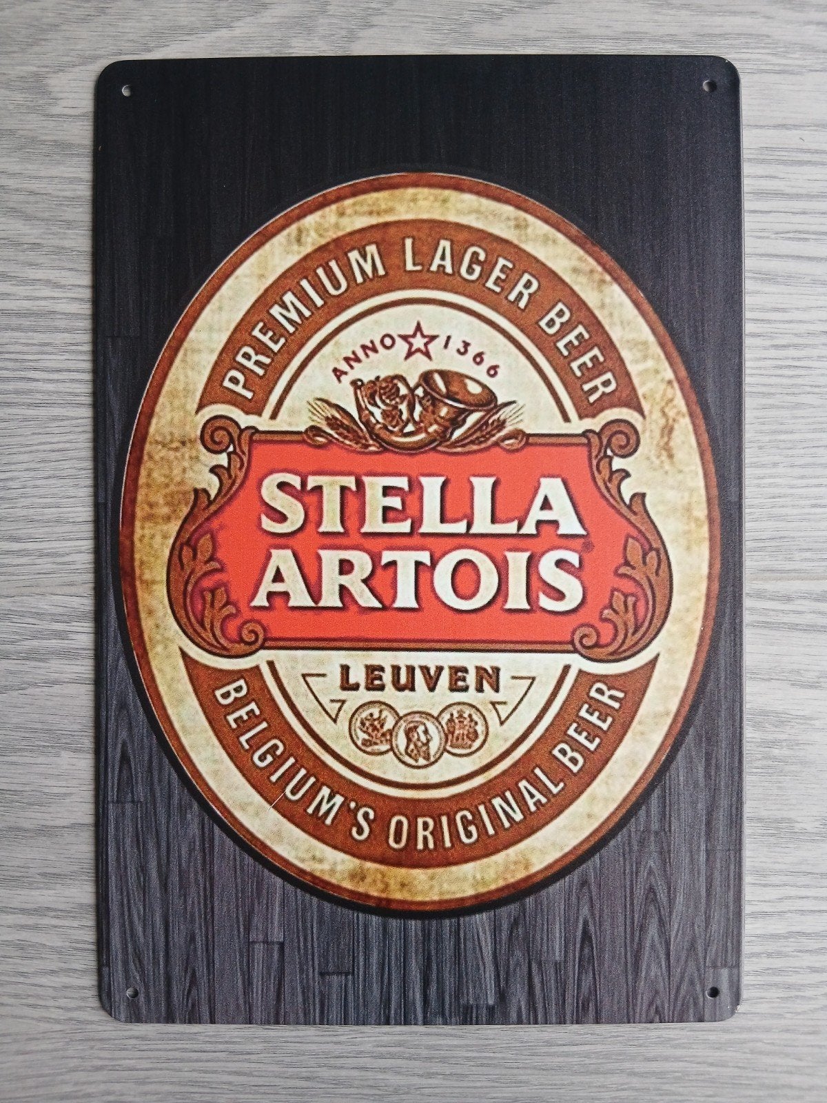 Stella Artois 20x30 cm Metalen Reclamebord, Ophalen of Verzenden, Nieuw, Reclamebord, Plaat of Schild, Overige merken