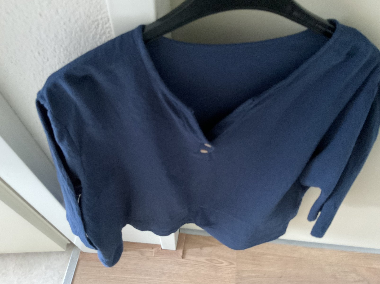 Katoenen blouse mt 46. 48, Kleding | Dames, Ophalen of Verzenden, Nieuw, Blauw, Blouse of Tuniek