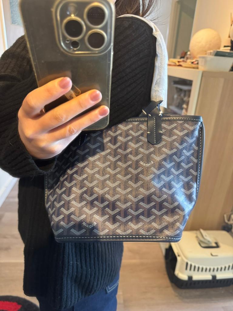 Goyard Bag Navy Blue Mini Tote Bag, Sieraden, Tassen en Uiterlijk, Tassen | Damestassen, Ophalen of Verzenden, Nieuw, Blauw, Shopper
