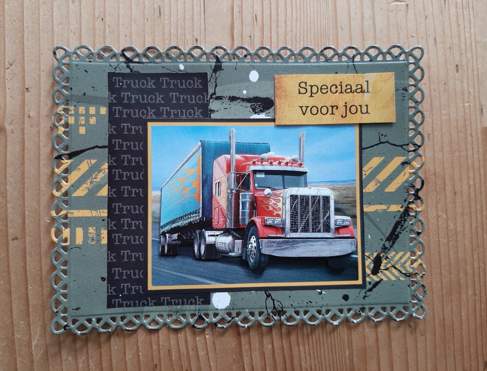stans kaart opleg met 3d plaatje vrachtwagen, Ophalen of Verzenden, Nieuw